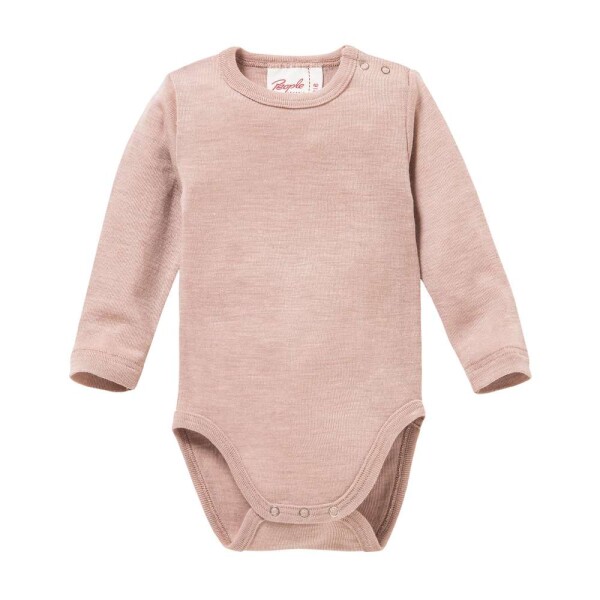 Body langarm Wolle/Seide rosa  - 50/56