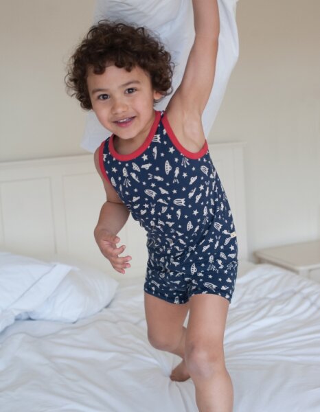 Unterhemden Jungen Space 2er Set