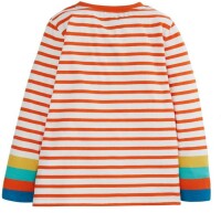 Mylor Striped Top Tiger Orange/Soft White