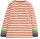 Mylor Striped Top Tiger Orange/Soft White