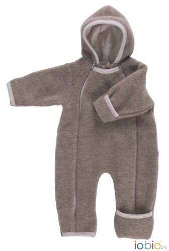 Popolini Baby Overall Wollvlies hellgrau