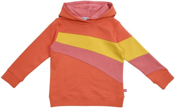 Hoodie Colorblock carrot-dark rose - 122/128