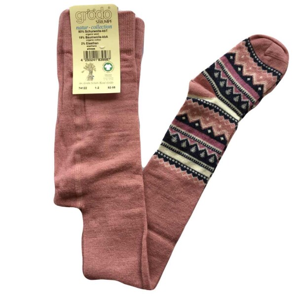 Kinderstrumpfhose 80% Wolle Norweger - 92/98