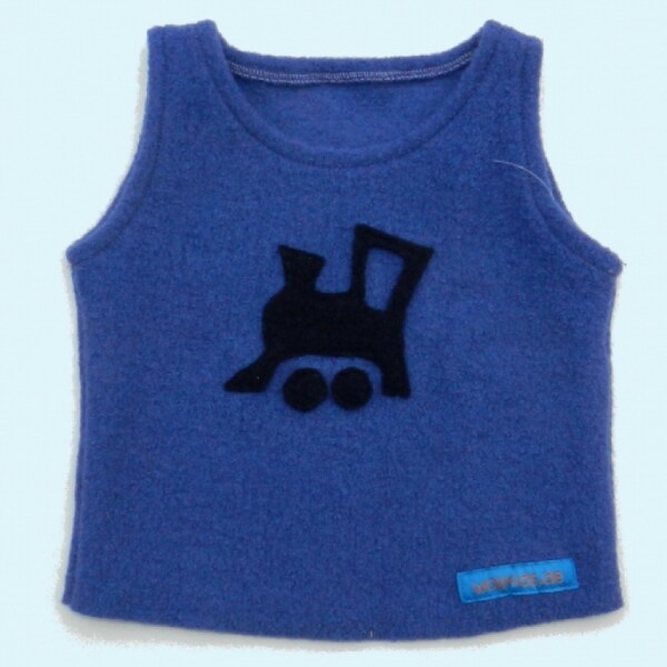 Weste blau mit Lok