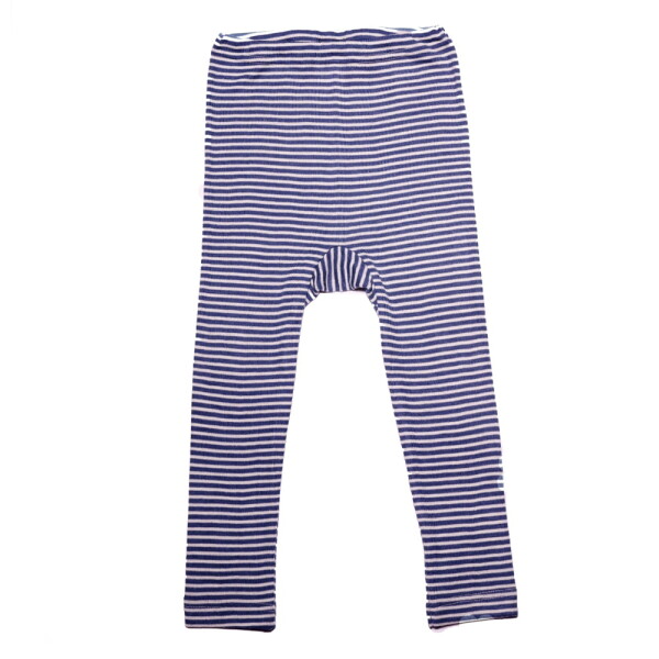 Leggings Wolle/Seide Ringel marine - 116