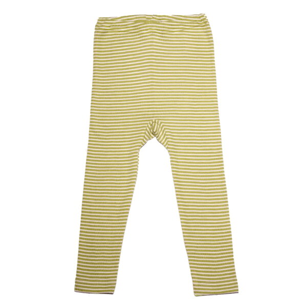 Leggings Wolle/Seide Ringel grün - 116