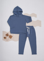 Enid Kapuzenpullover stone-blue - 74/80