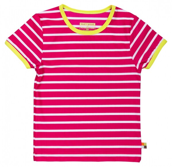 Badeshirt Ringel raspberry UV50+