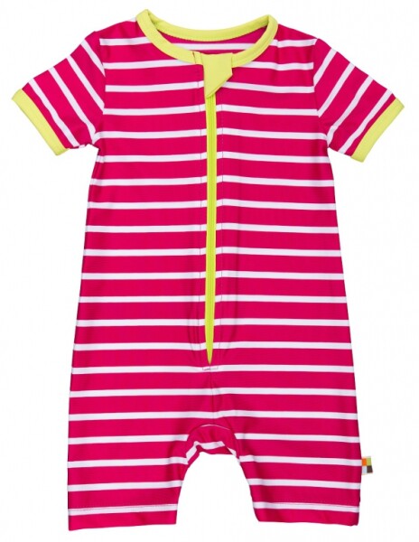Badeoverall Ringel raspberry UV50+