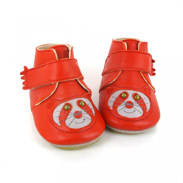 Easy Peasy Babyschuhe Katze orange