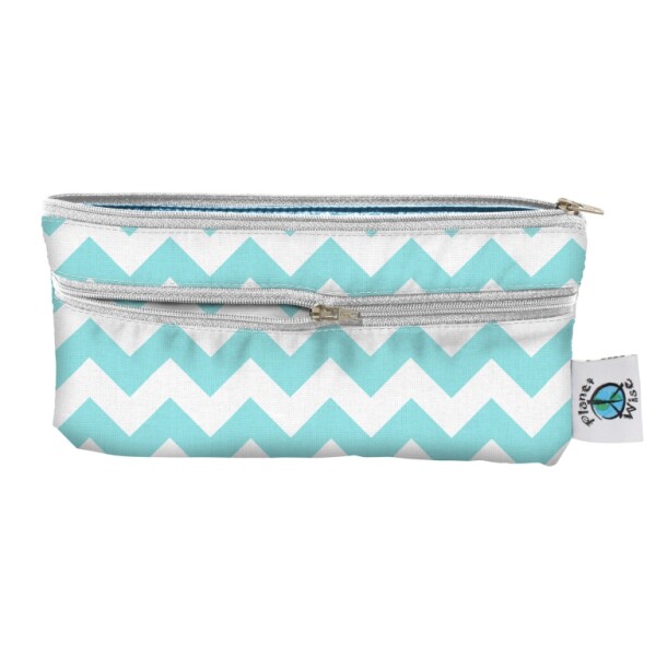 Planetwise Travel Wet/Drybag Teal Chevron