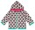 Wendejacke m. Kapuze Ringel raspberry