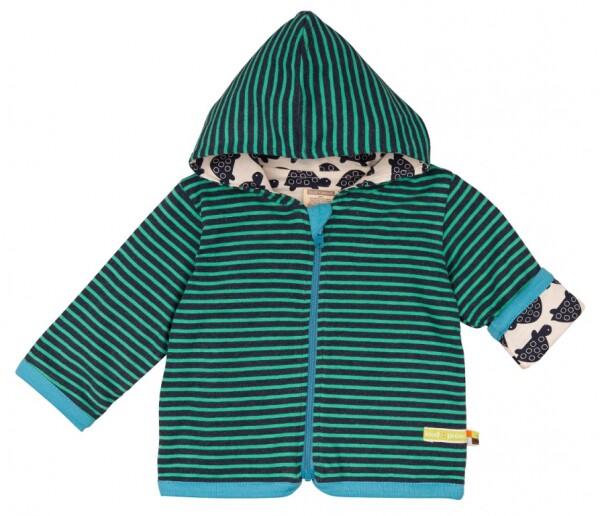 Wendejacke m. Kapuze Ringel midnight