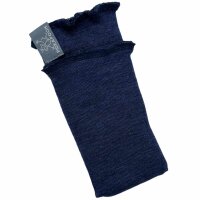 Stulpen Wolle/Seide marine - 2