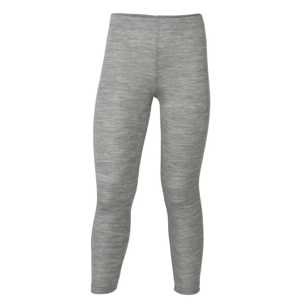 Kinder-Leggings Wolle/Seide hellgrau melange - 92