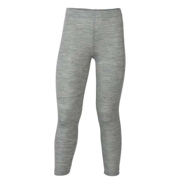 Kinder-Leggings Wolle/Seide hellgrau melange - 140