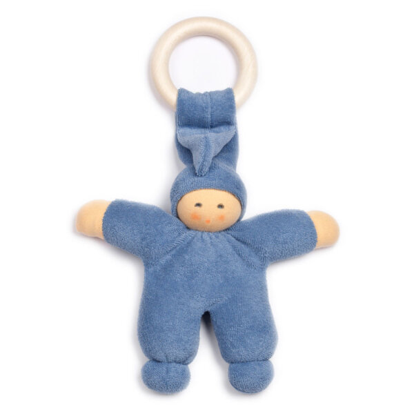 Pimpel Frottee blau mit Ring 20cm