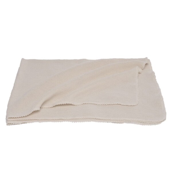 Wickeldecke 80x90 Wolle natur
