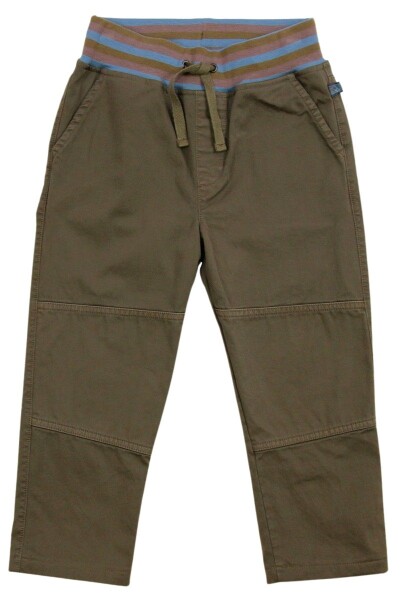 Webhose mit Jerseyfutter uni dark olive - 146/152