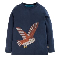 Adventure Embroidered Shirt Indigo/Owl - 104/110