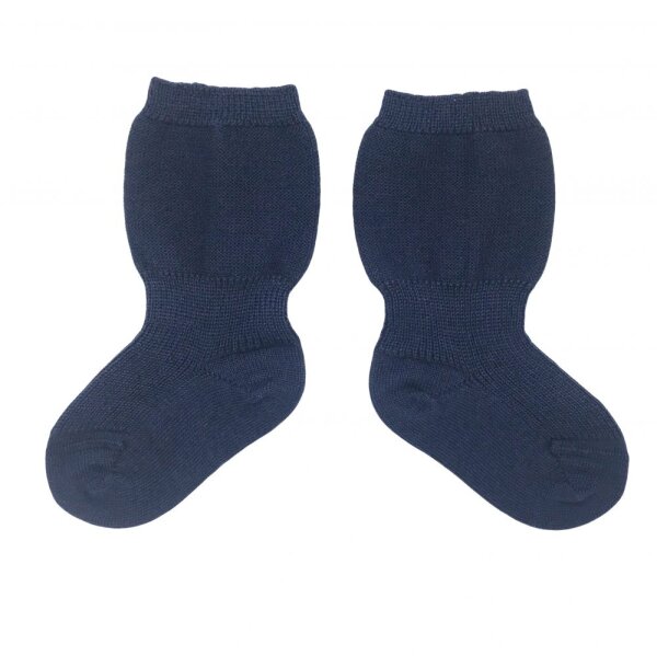 Babysocke 100% Wolle marine - 56/62