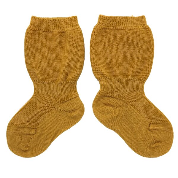 Babysocke 100% Wolle messing - 80/86