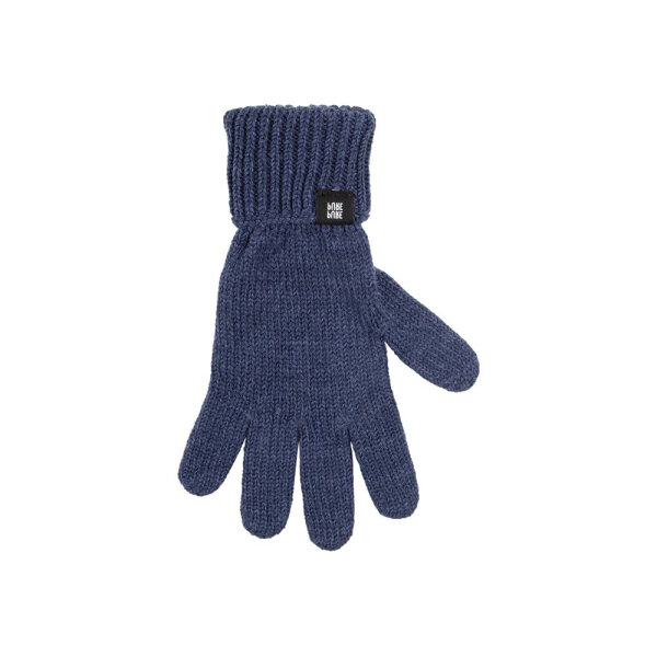 Kinder Handschuhe Wolle Seide marine - 5