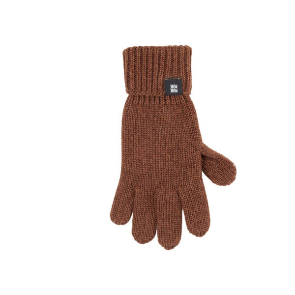 Kinder Handschuhe Wolle Seide walnuss - 3