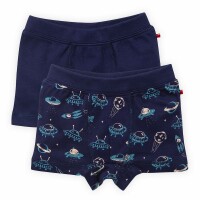 Boxershorts 2er Pack Weltall nachtblau - 104