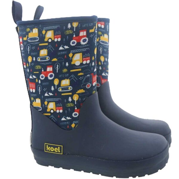 Neopren-Gummistiefel Barefoot tractor blue - 25