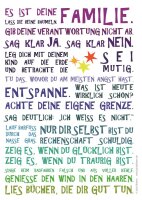 Poster Es ist Deine Familie blau