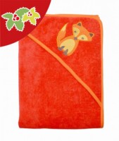 Kapuzenbadetuch rot Fuchs 75x75cm