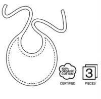Baby-Sabberl&auml;tzchen natur 3-er Pack