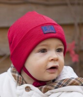 Schlupper Wolle/Seide rot-orange