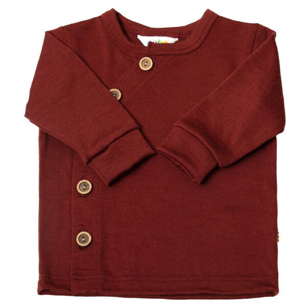 Wickeljacke Wolle weinrot - 86/92