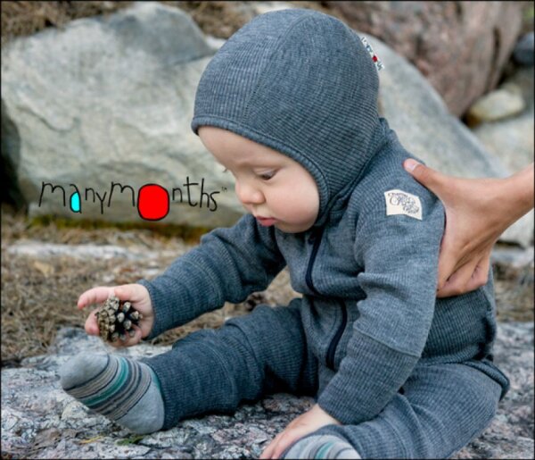Manymonths Schlupfmütze Merino Silver Grey