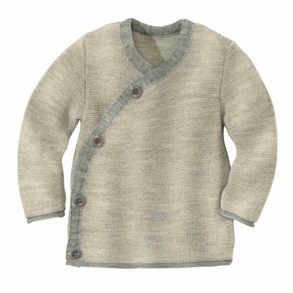 Melange-Jacke grau-natur - 50/56