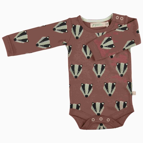 Body langarm Badger Mocha - 74/80