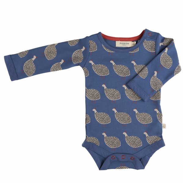 Body langarm guinea fowl night blue - 74/80