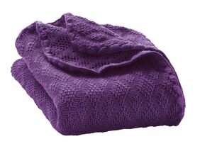 Woll-Babydecke pflaume 100x80