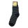 Ringelsocke Wolle schwarz-anthrazit - 47/48