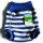 Ringelwollhose Merino blau