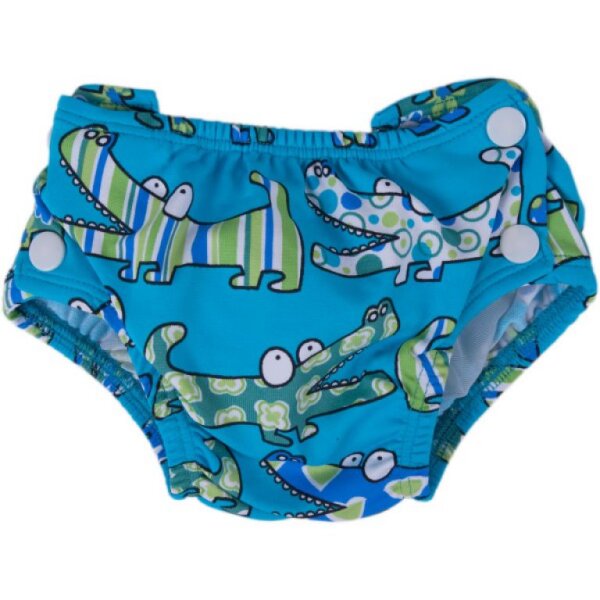 Popolini Badewindel Croco blau