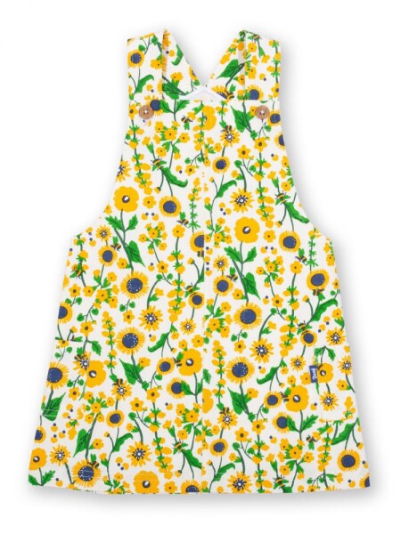 Latzkleid Blüten weiß - 116