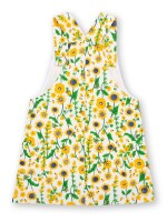 Latzkleid Bl&uuml;ten wei&szlig; - 122