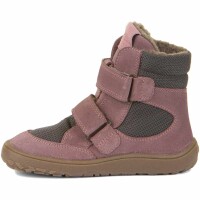Barefoot Klettstiefel Winter Tex grey/pink - 27