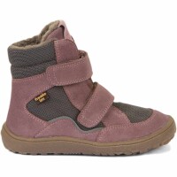 Barefoot Klettstiefel Winter Tex grey/pink - 28