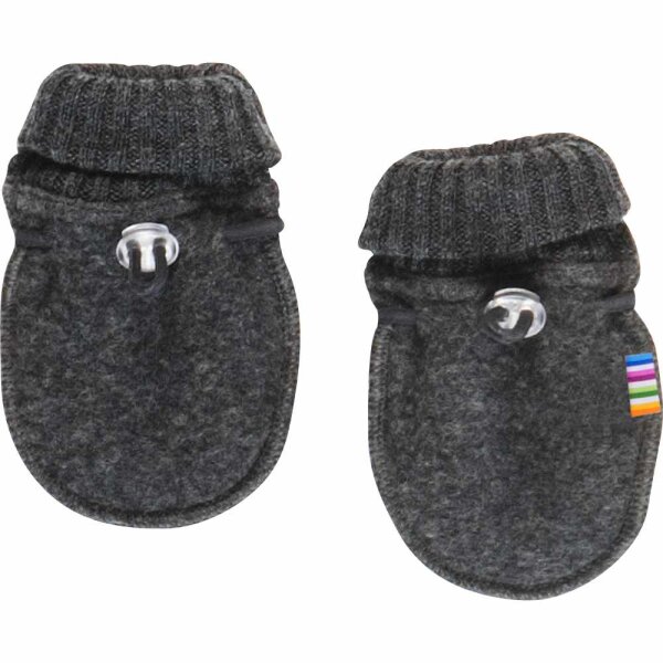 Fäustlinge Baby Wollfleece anthrazit - 68/74