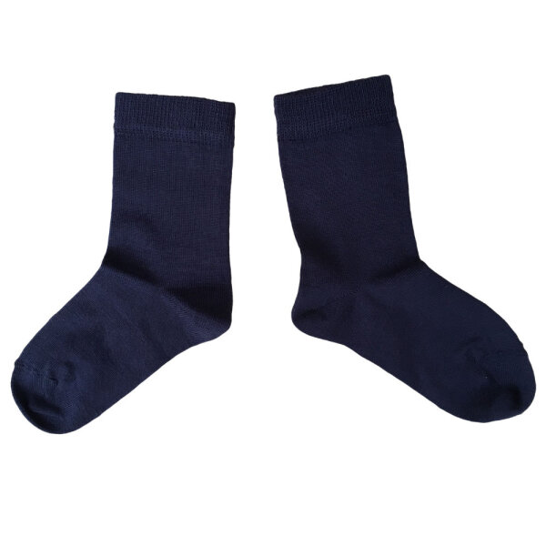 Kindersocken 75% Wolle marine - 27-30