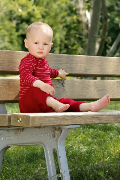 Leggings Merino kirschrot